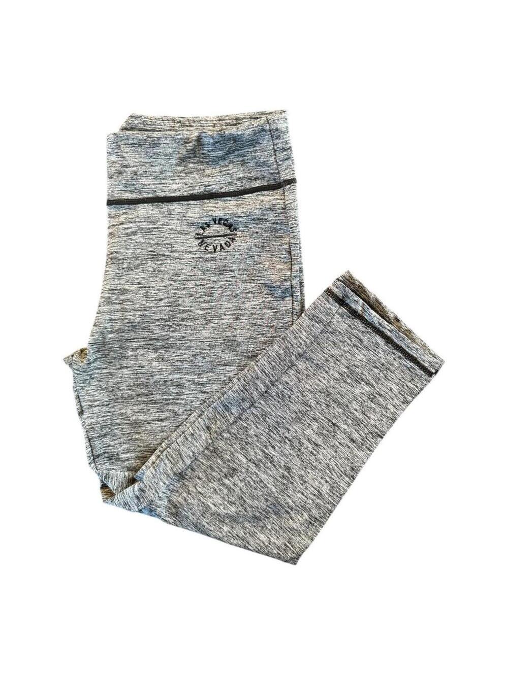 Miami Mix | Women's Black & Gray Capri Leggings | Size Large | 1051